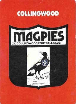 1989 Scanlens VFL #37 Collingwood Emblem Front